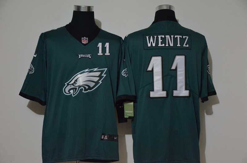 Nike Eagles 11 Carson Wentz Green Team Big Logo Number Vapor Untouchable Limited Jersey,We sell and wholesale Nike Eagles 11 Carson Wentz Green Team Big Logo Number Vapor Untouchable Limited Jersey on line form chian!